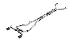 Borla ATAK Cat Back Exhaust w/ Dual 4.5" Carbon Fiber With Black Anodized Center Tips Nissan Z 2023-2026 | 140930CFBA