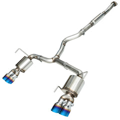 AWE Tuning Cat Back Touring Edition Exhaust w/ Vapor Blue Quad Tips Subaru WRX 2015-2021 | 3015-49106