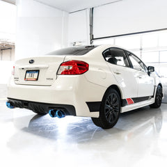 AWE Tuning Cat Back Track Edition Exhaust Vapor Blue Quad 102mm Tips WRX / STI Sedan 2011-2021  | 3020-49074