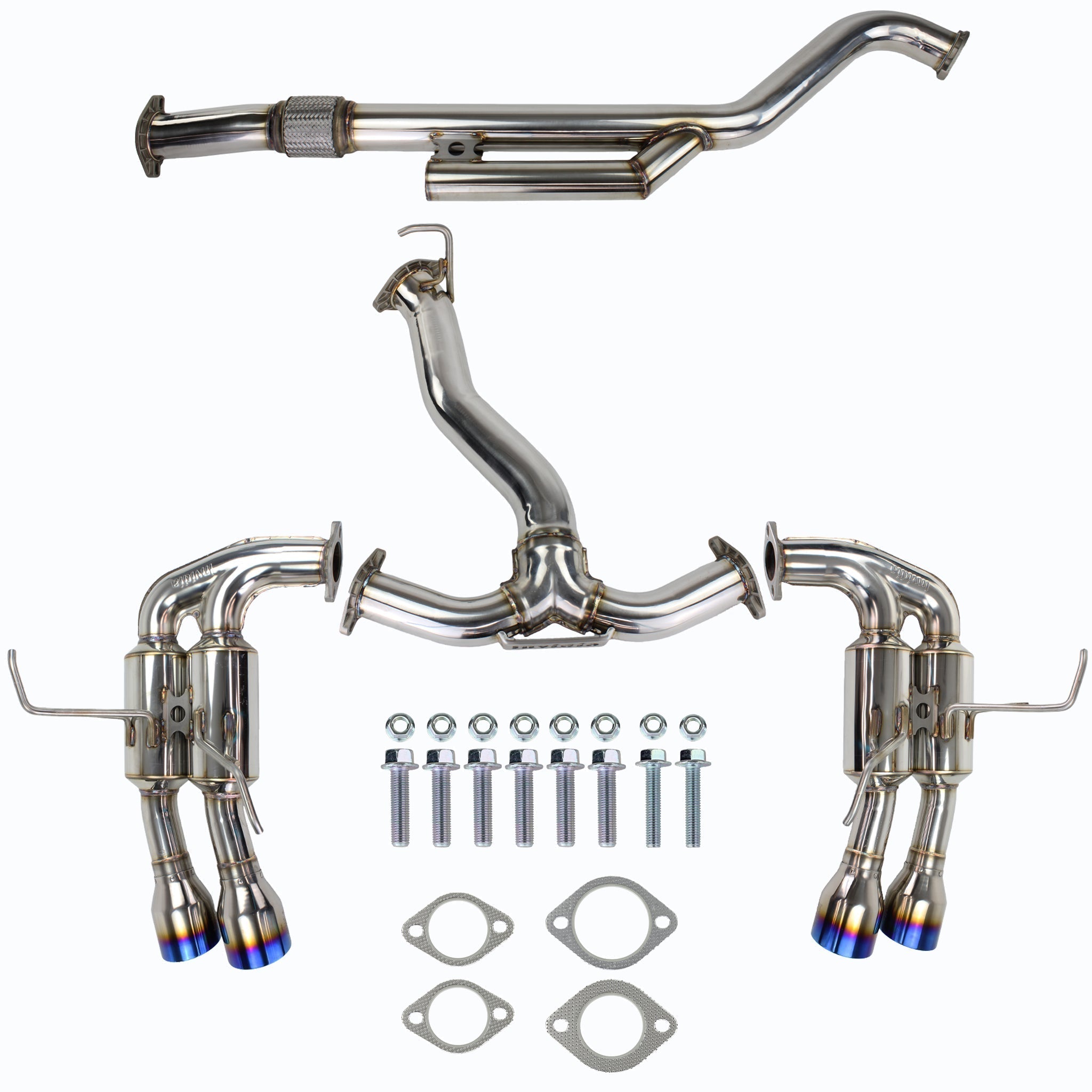 340WHP POWER PACK - Invidia R400 Burnt Tip Catback Exhaust / ETS TMIC / ETS Intake / Cobb AccessPort / Protune Single Fuel 6MT/CVT Subaru WRX 2022-2026 (USDM Only)