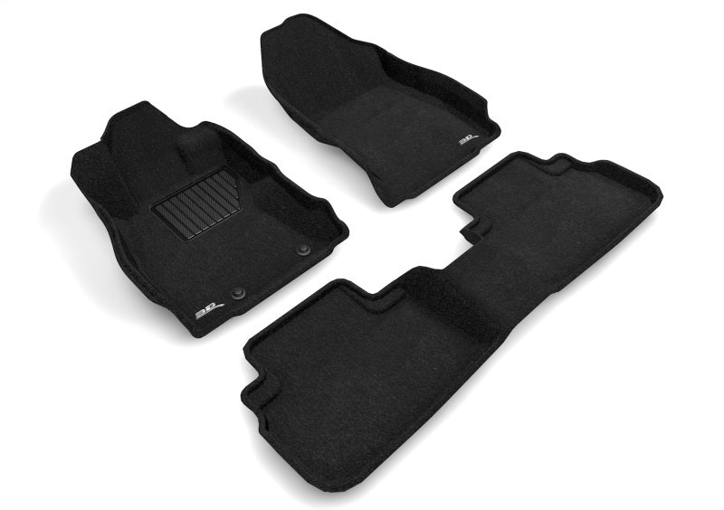 3D MAXpider Elegant Front and Rear Floor Mats Black Subaru Forester 2019-2024 | L1SB02404709
