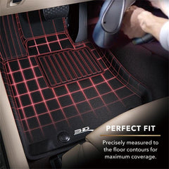 3D MAXpider Kagu Floor Mat Rear Black Subaru Legacy / Outback 2022-2025 | L1SB02821509