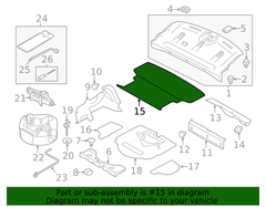 Subaru OEM Trunk Mat Subaru WRX / STI 2015-2021 | 94511FJ000