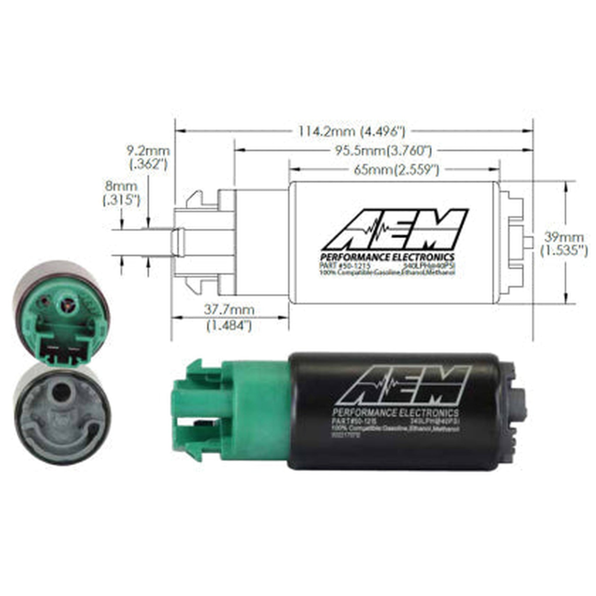 AEM 340LPH E85 High Flow Fuel Pump Kit Subaru WRX 0814 / STI 0821
