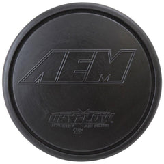 AEM Dryflow Air Filter - Round Tapered - 2.75in Flange ID x 5.5in Base OD x 4.75in Top OD x 7.5in H | 21-2157DK