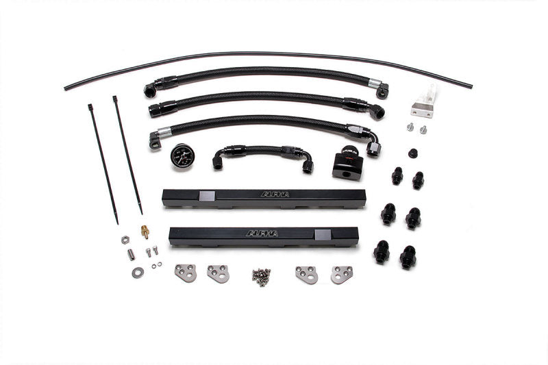 AMS Performance Alpha Fuel Rail Kit w/Regulator Black Nissan GT-R 2009-2021 | ALP.07.07.0002-1