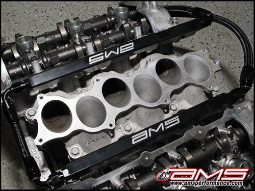 AMS Performance Alpha Fuel Rail Kit w/Regulator Black Nissan GT-R 2009-2025 | ALP.07.07.0002-1