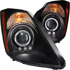 ANZO LED Projector Headlights w/ Halo Black Nissan 350Z 2003-2005 | 121444