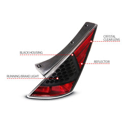 ANZO LED Taillights Black Nissan 350Z 2003-2005 | 321099