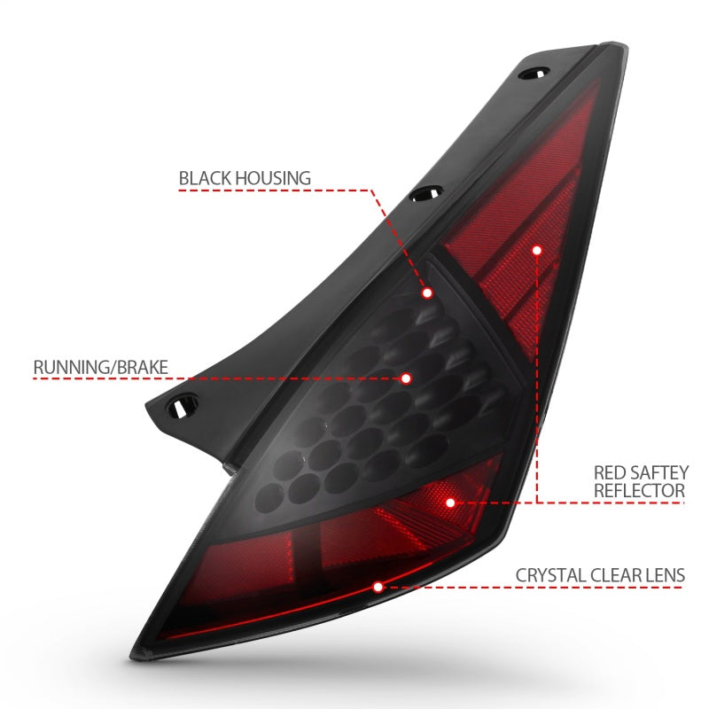 ANZO LED Taillights Smoke Nissan 350Z 2003-2005 | 21254