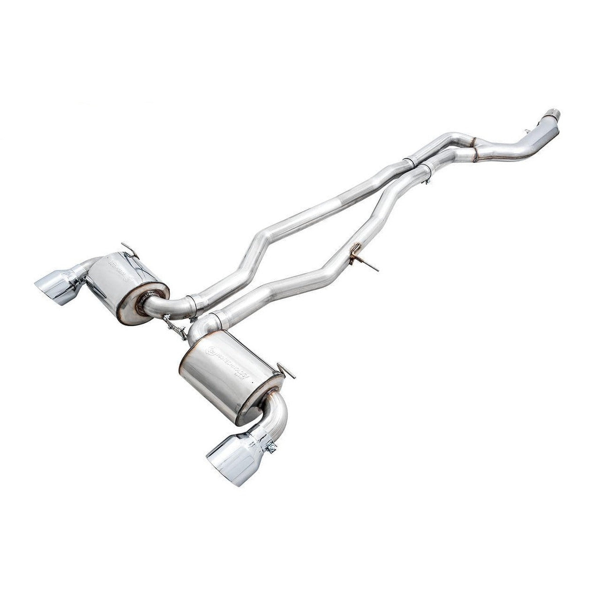 AWE Non-Resonated Touring Edition Cat Back Exhaust 5in Chrome Silver Tips Toyota Supra A90 2020+ | 3020-32058