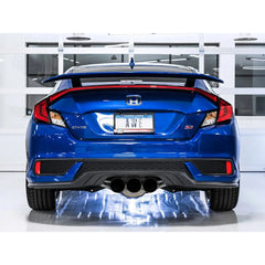 AWE Touring Edition Exhaust w/Front Pipe & Triple Diamond Black Tips Honda Civic Si 2017-2020 | 3015-53014