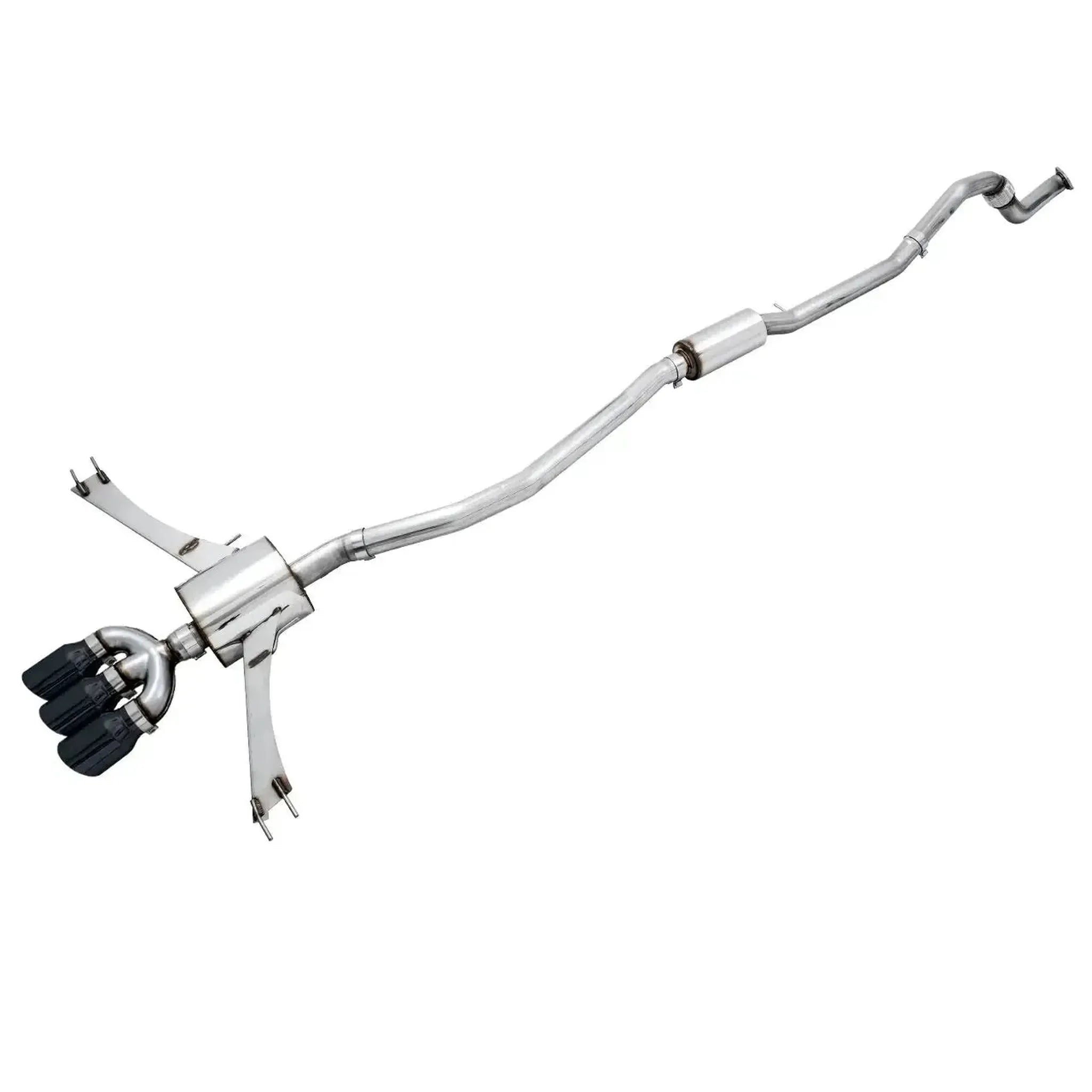 AWE Touring Edition Exhaust w/Front Pipe & Triple Diamond Black Tips Honda Civic Si 2017-2020 | 3015-53014
