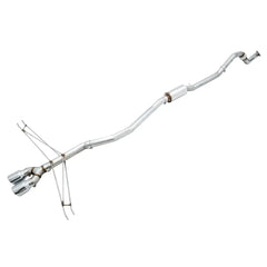 AWE Track Edition Exhaust w/Front Pipe & Dual Chrome Silver Tips Honda Civic Si 2017-2020 | 3020-32052