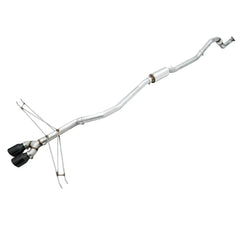 AWE Track Edition Exhaust w/Front Pipe & Dual Diamond Black Tips Honda Civic Si 2017-2020 | 3020-33066