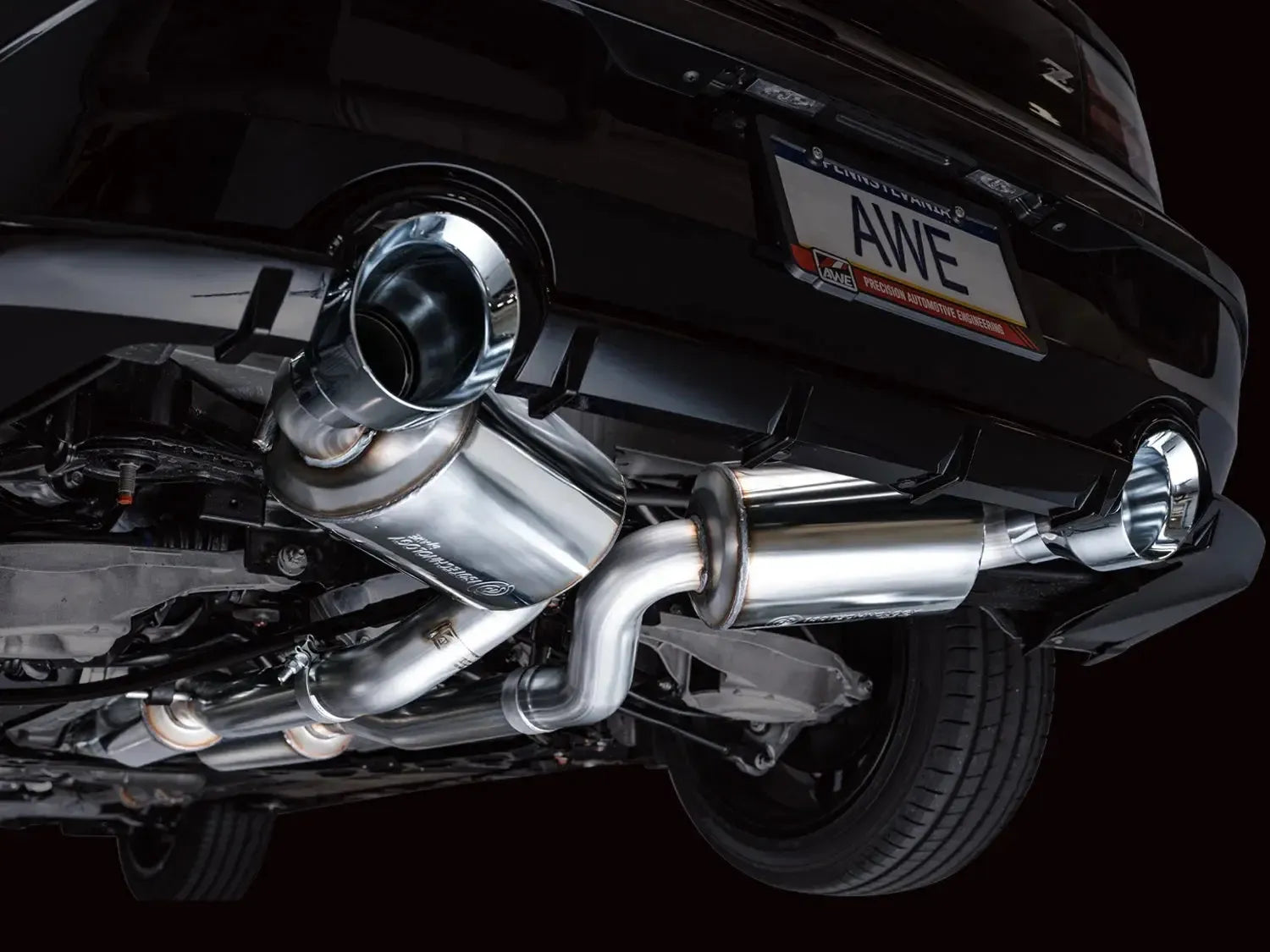 AWE Tuning Cat Back Touring Exhaust w/ Chrome Silver Tips Nissan Z 2023-2025 | 3015-32400