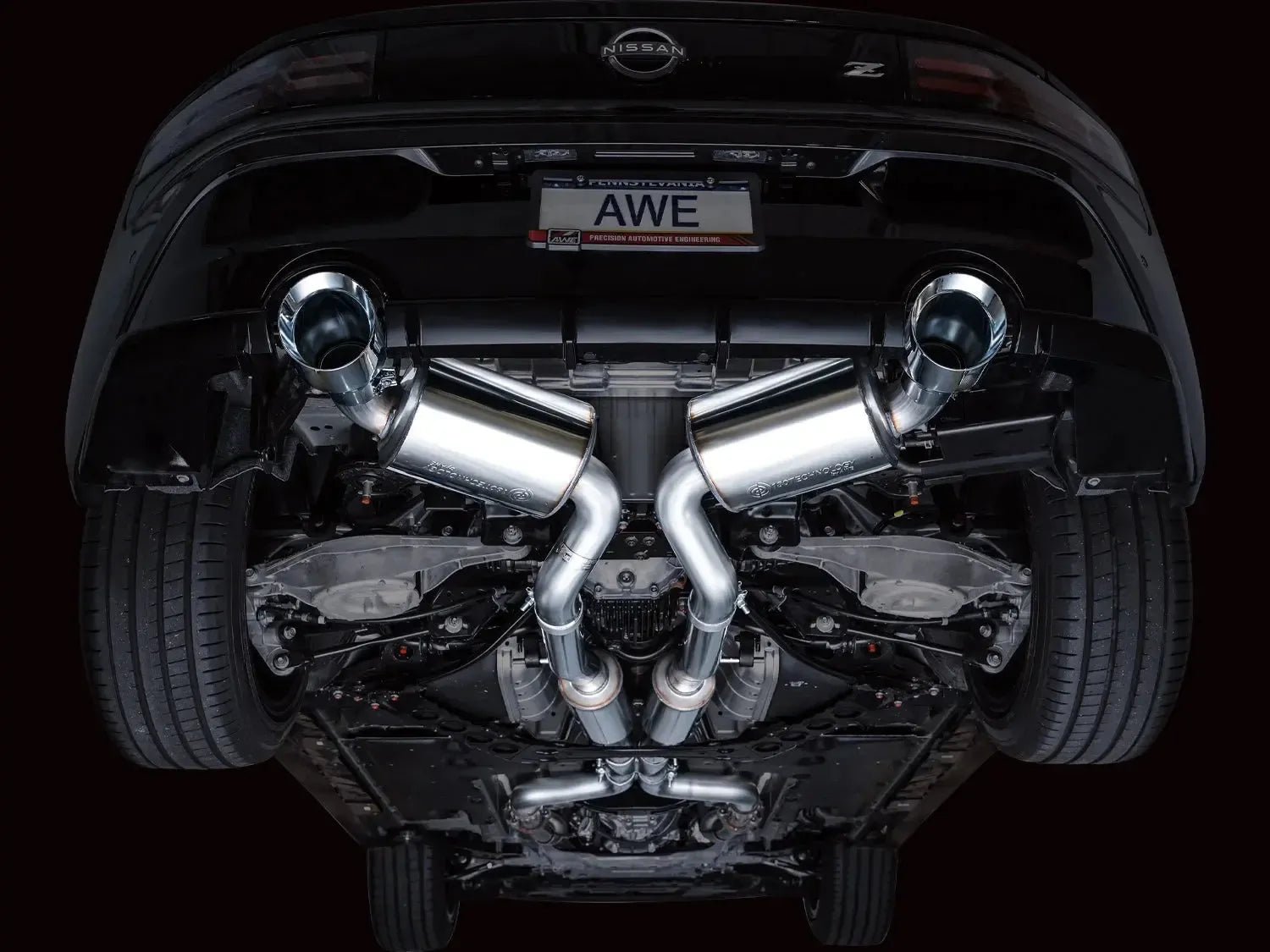 AWE Tuning Cat Back Touring Exhaust w/ Chrome Silver Tips Nissan Z 2023-2025 | 3015-32400