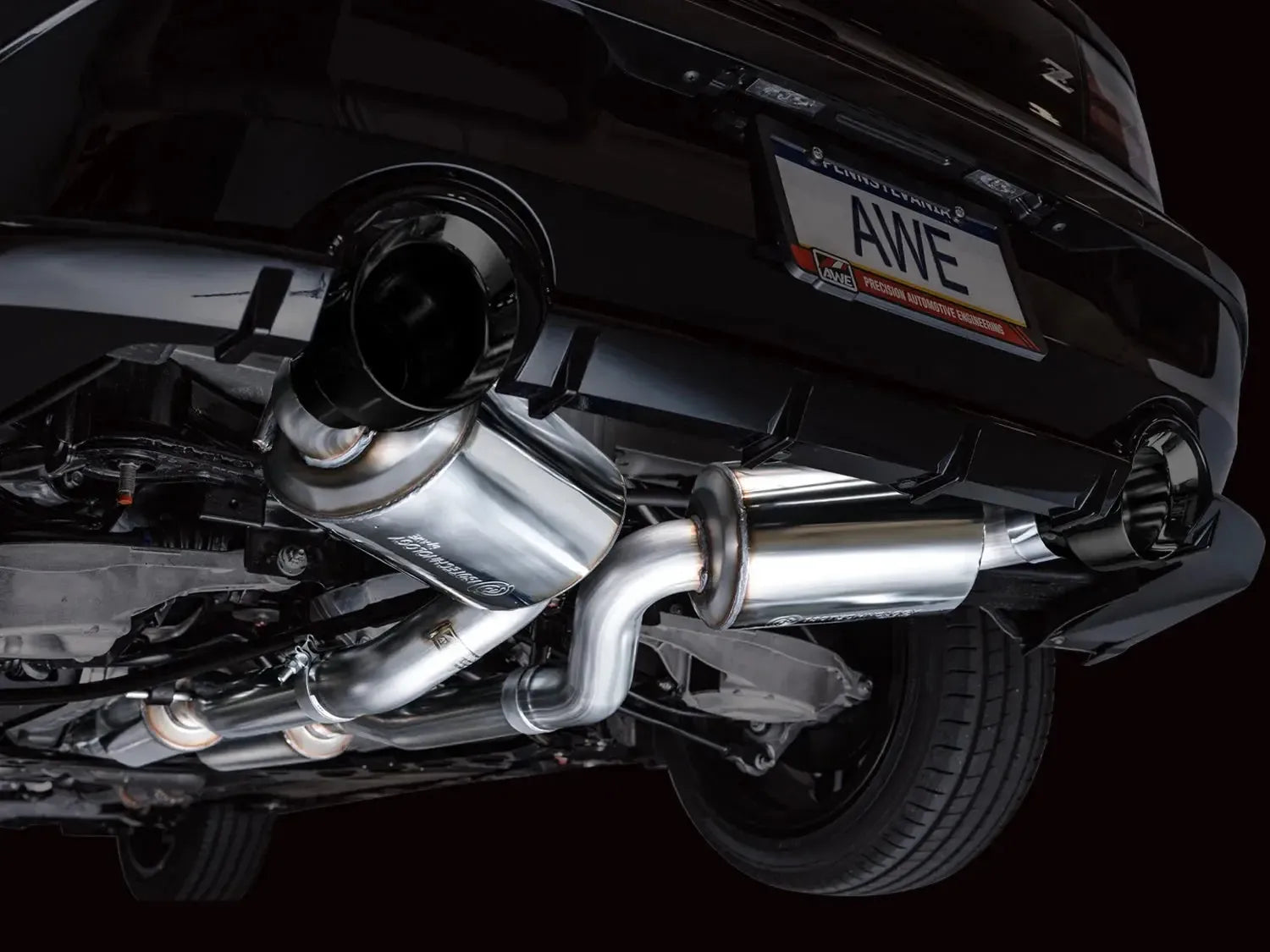 AWE Tuning Cat Back Touring Exhaust w/ Diamond Black Tips Nissan Z 2023-2025 | 3015-33400