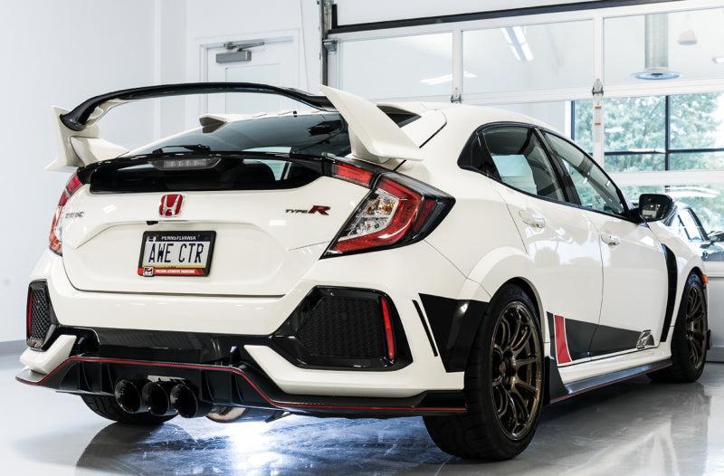 AWE Tuning Touring Edition Cat Back Exhaust w/ Black Tips Honda Civic Type R 2017-2021 | 3015-43000