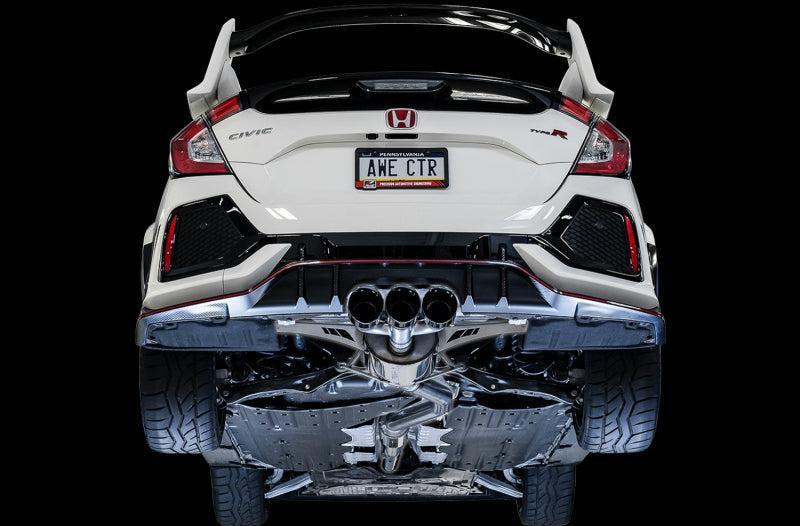 AWE Tuning Touring Edition Cat Back Exhaust w/ Black Tips Honda Civic Type R 2017-2021 | 3015-43000