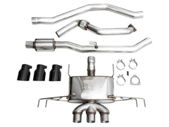 AWE Tuning Touring Edition Cat Back Exhaust w/ Triple Diamond Black Tips Honda Civic Type R 2023-2025 | 3015-53287