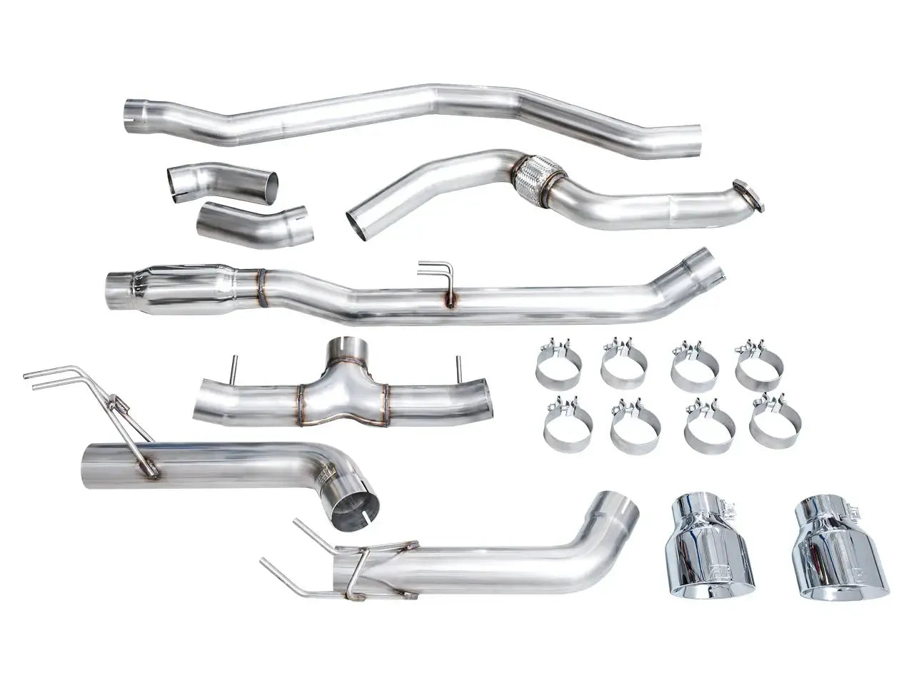 AWE Tuning Track Edition Catback Exhaust Dual Chrome Silver Tips Honda Civic Si 2022-2026 | 3020-32331