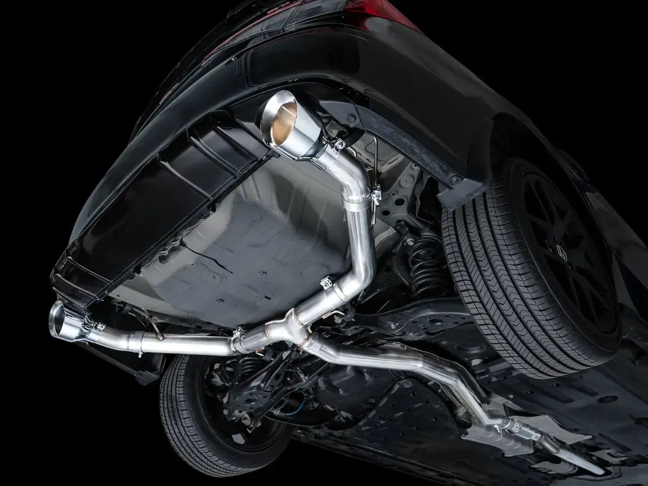 AWE Tuning Track Edition Catback Exhaust Dual Chrome Silver Tips Honda Civic Si 2022-2026 | 3020-32331