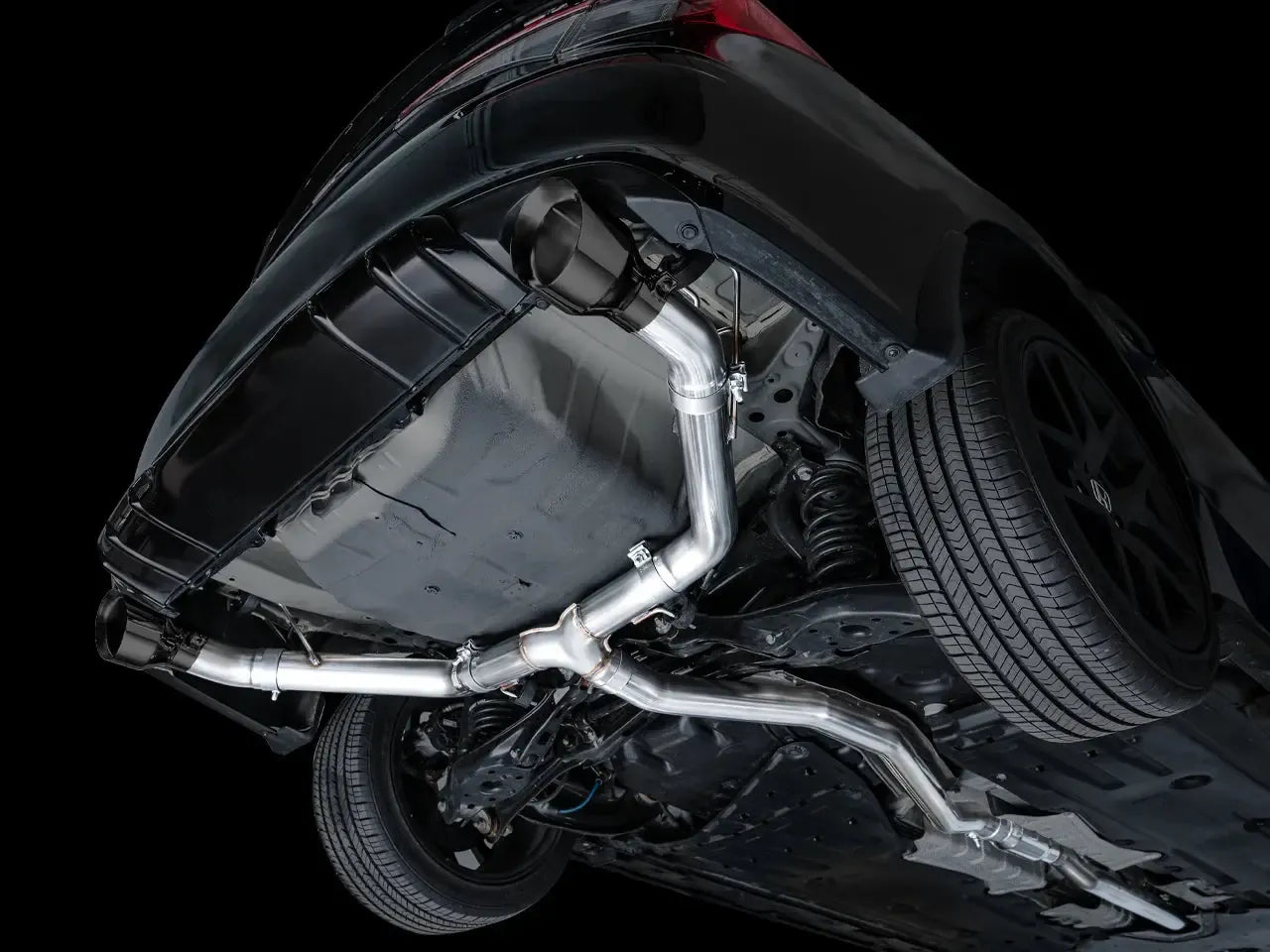 AWE Tuning Track Edition Catback Exhaust Dual Diamond Black Tips Honda Civic Si 2022-2026 | 3020-33331