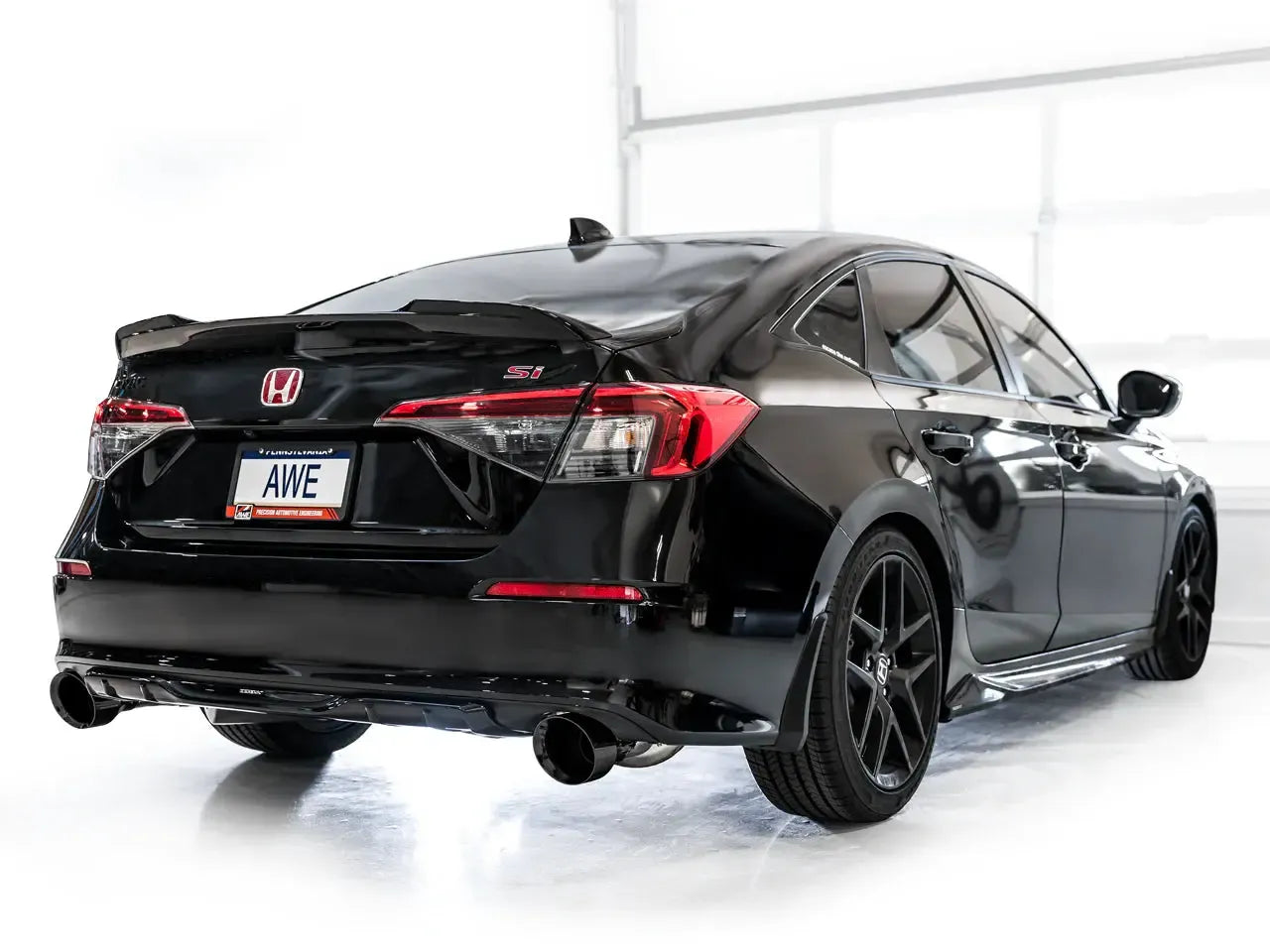AWE Tuning Track Edition Catback Exhaust Dual Diamond Black Tips Honda Civic Si 2022-2026 | 3020-33331