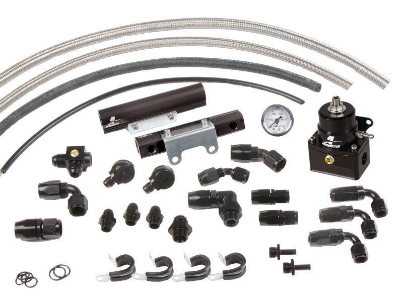 Aeromotive Top Feed Fuel Rail Kit Black Subaru WRX 2002-2014 / STI 2007-2014 | 14182