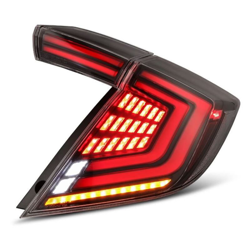 AlphaRex Nova-Series LED Tail Lights Pair Alpha Black Honda Civic Hatchback / Type-R 2016-2021 | 676000