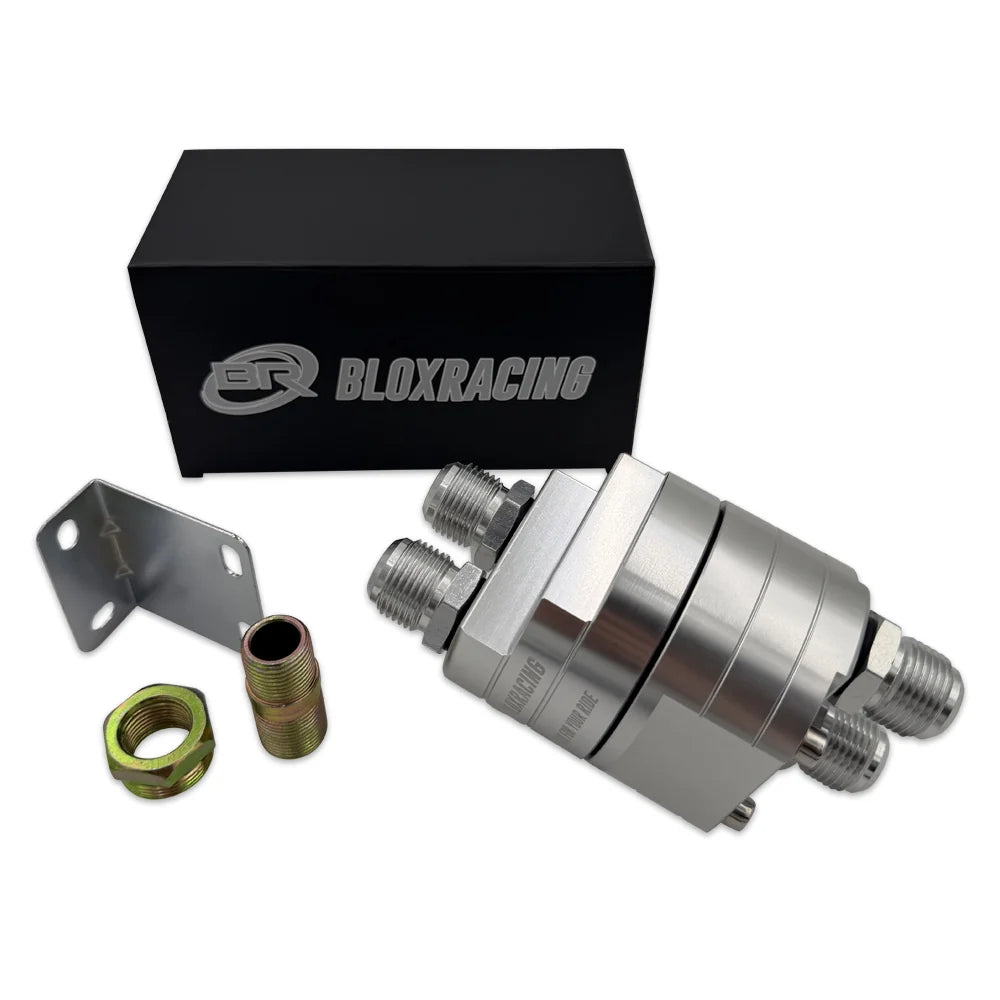 BLOX Racing Remote Oil Filter Relocation Kit - Silver | BXGA-00115-SI