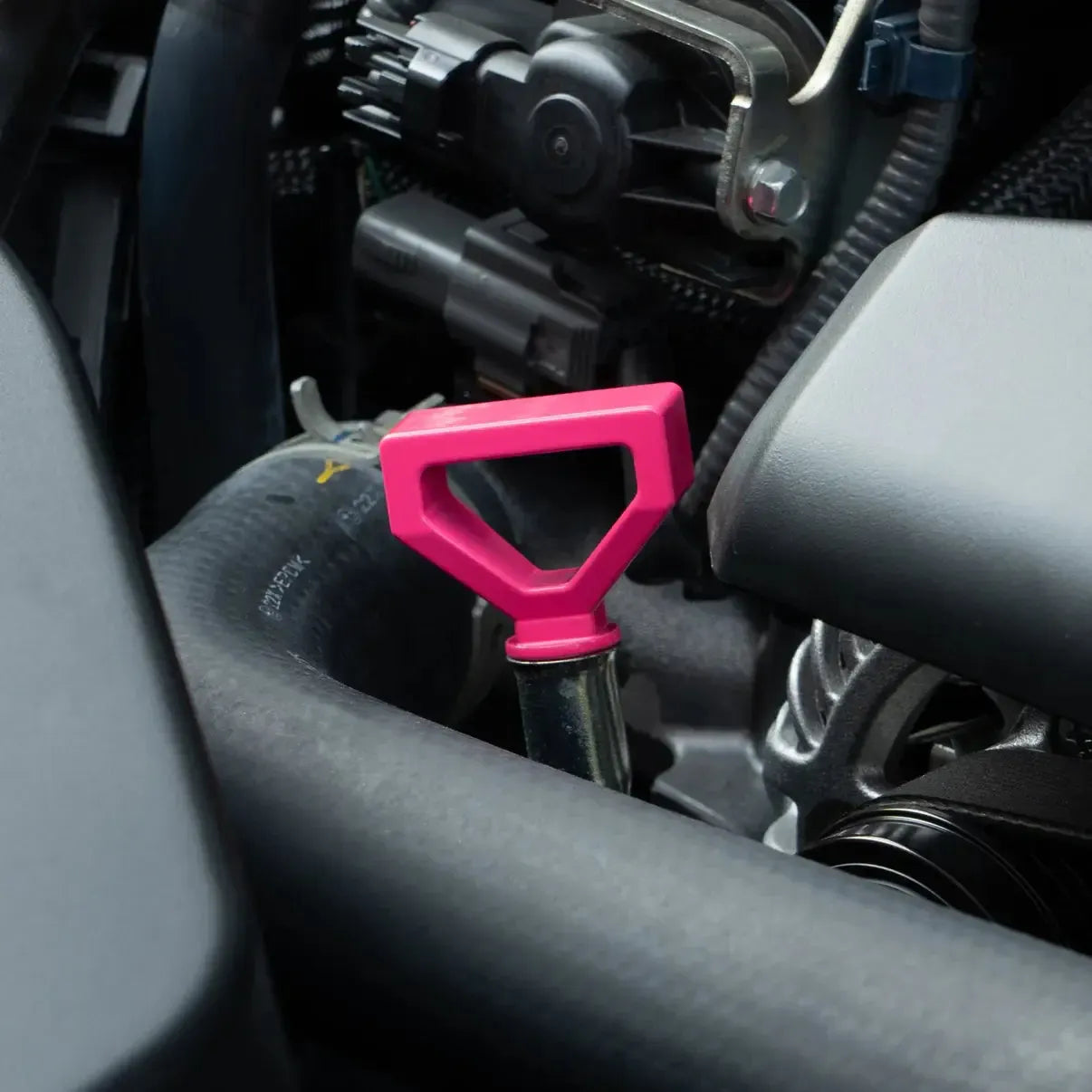 BilletWorkz Dipstick Handle Assembled with Dipstick Hyper Pink Subaru WRX 2022-2026