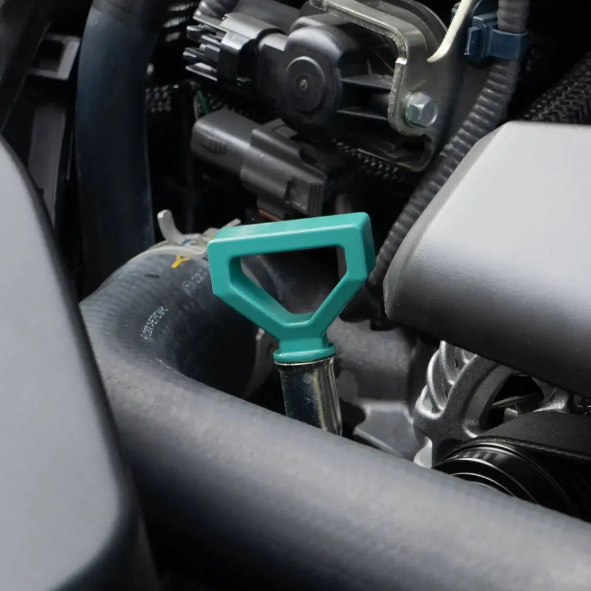 BilletWorkz Dipstick Handle Assembled with Dipstick Hyper Teal Subaru WRX 2022-2026