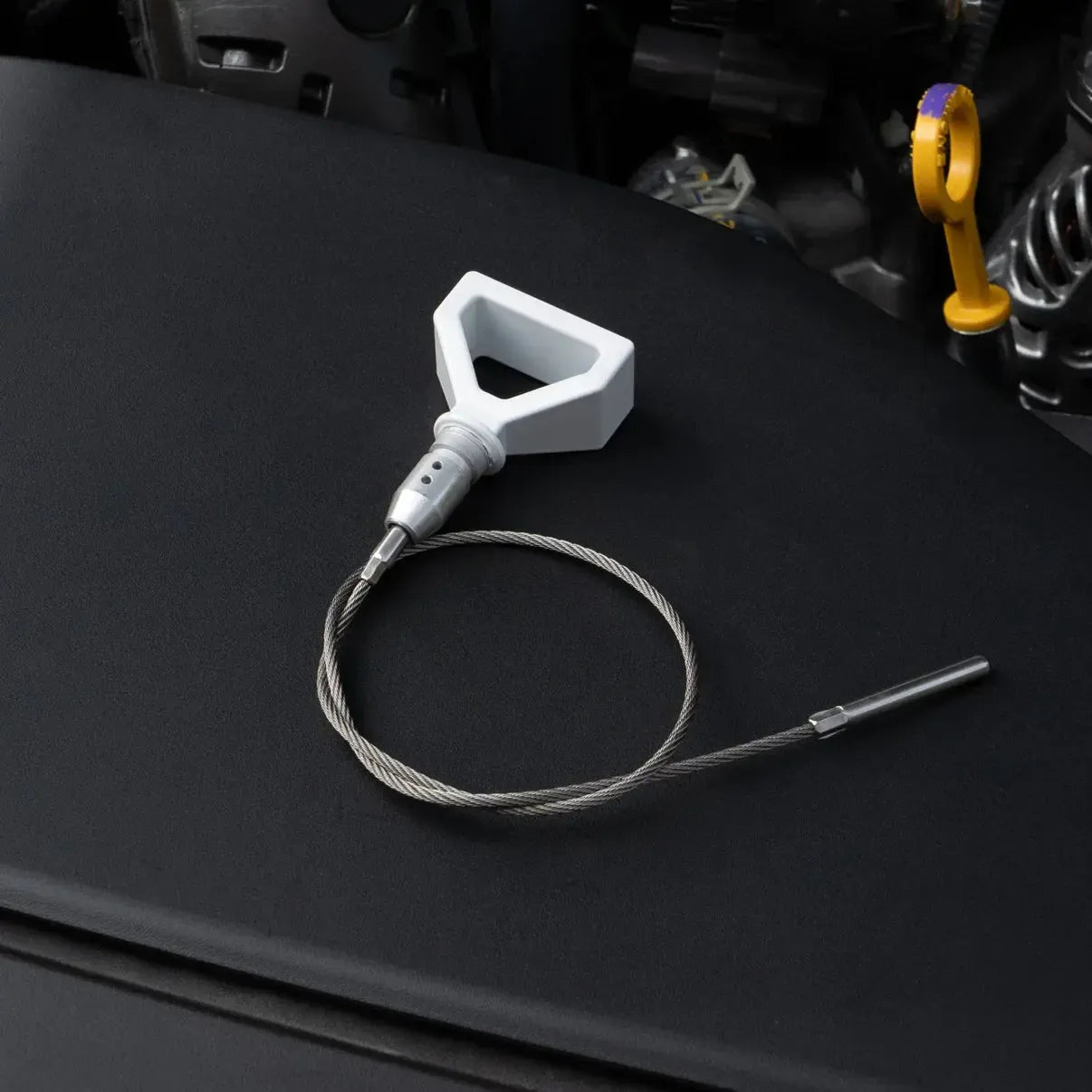 BilletWorkz Dipstick Handle Assembled with Dipstick White Subaru WRX 2022-2026