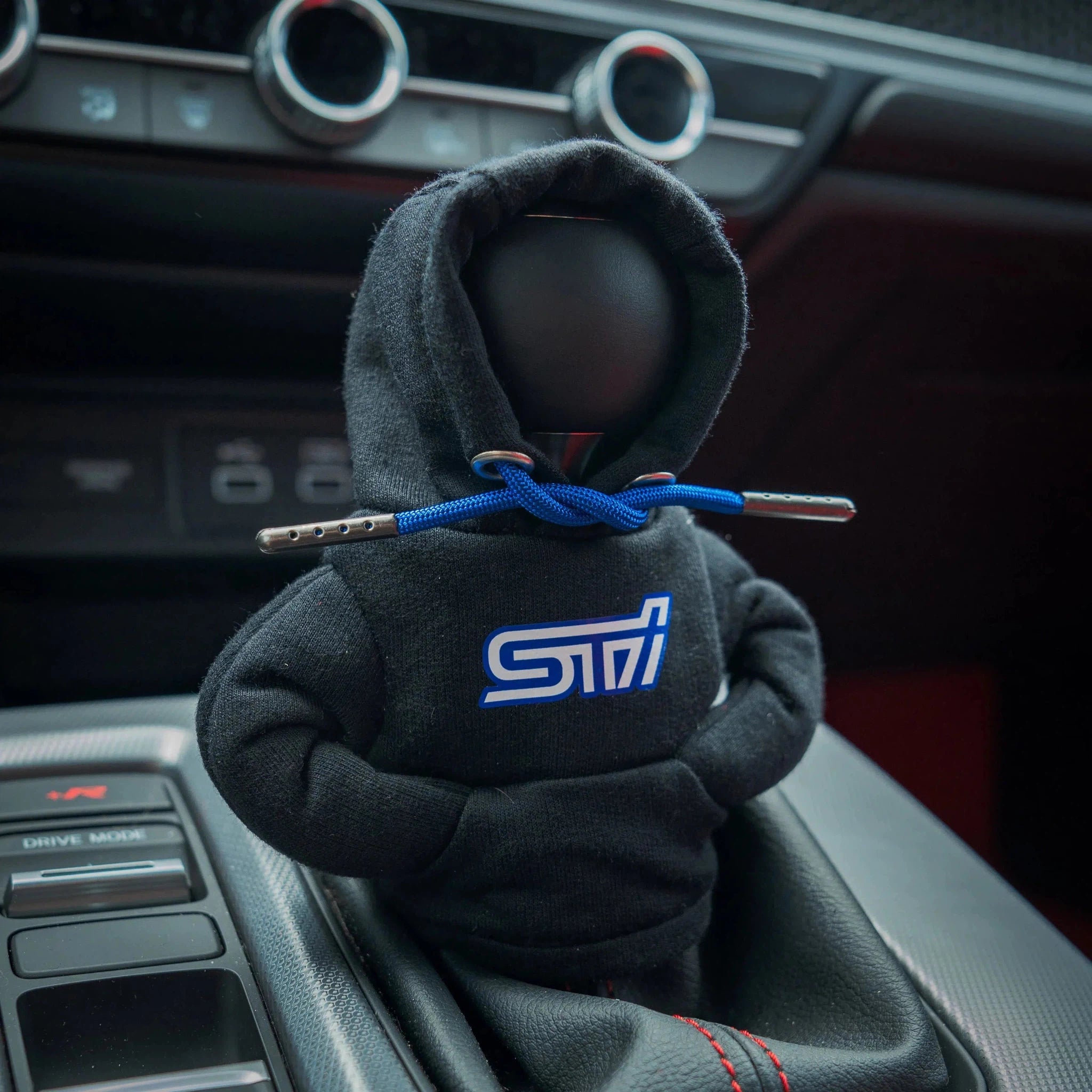 BilletWorkz Shift Knob Hoodie - STI Black Hoodie Blue Logo