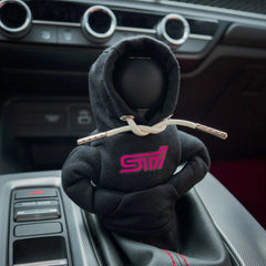 BilletWorkz Shift Knob Hoodie - STI Black Hoodie Pink Logo