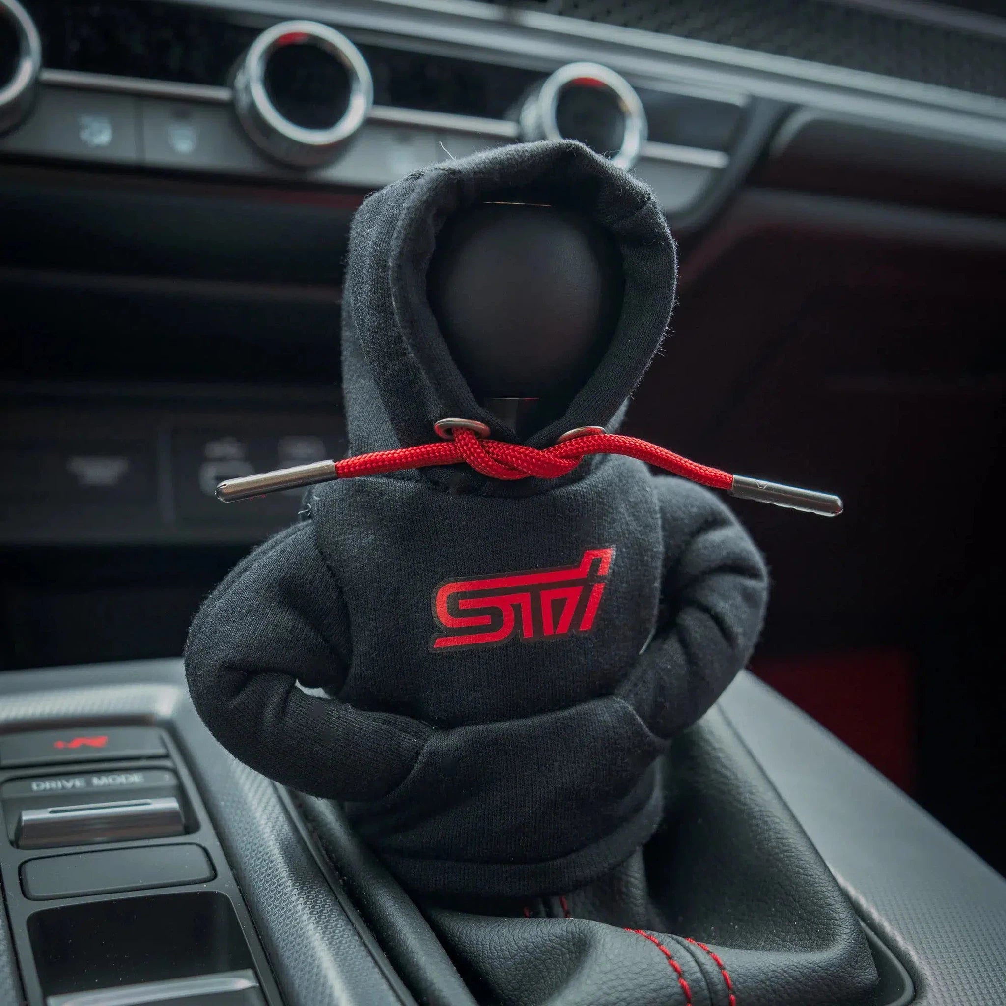 BilletWorkz Shift Knob Hoodie - STI Black Hoodie Red Logo