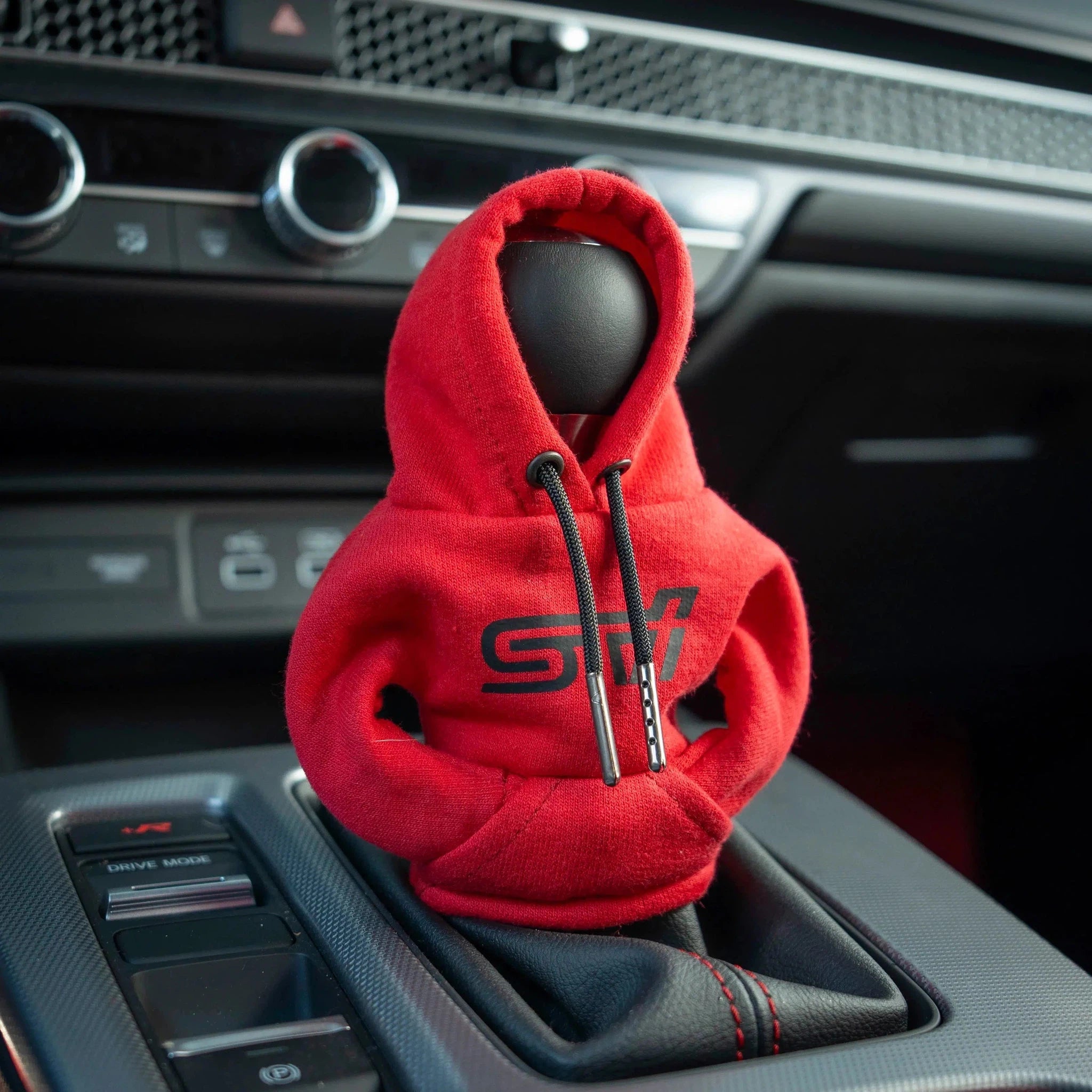BilletWorkz Shift Knob Hoodie - STI Red Hoodie Black Logo