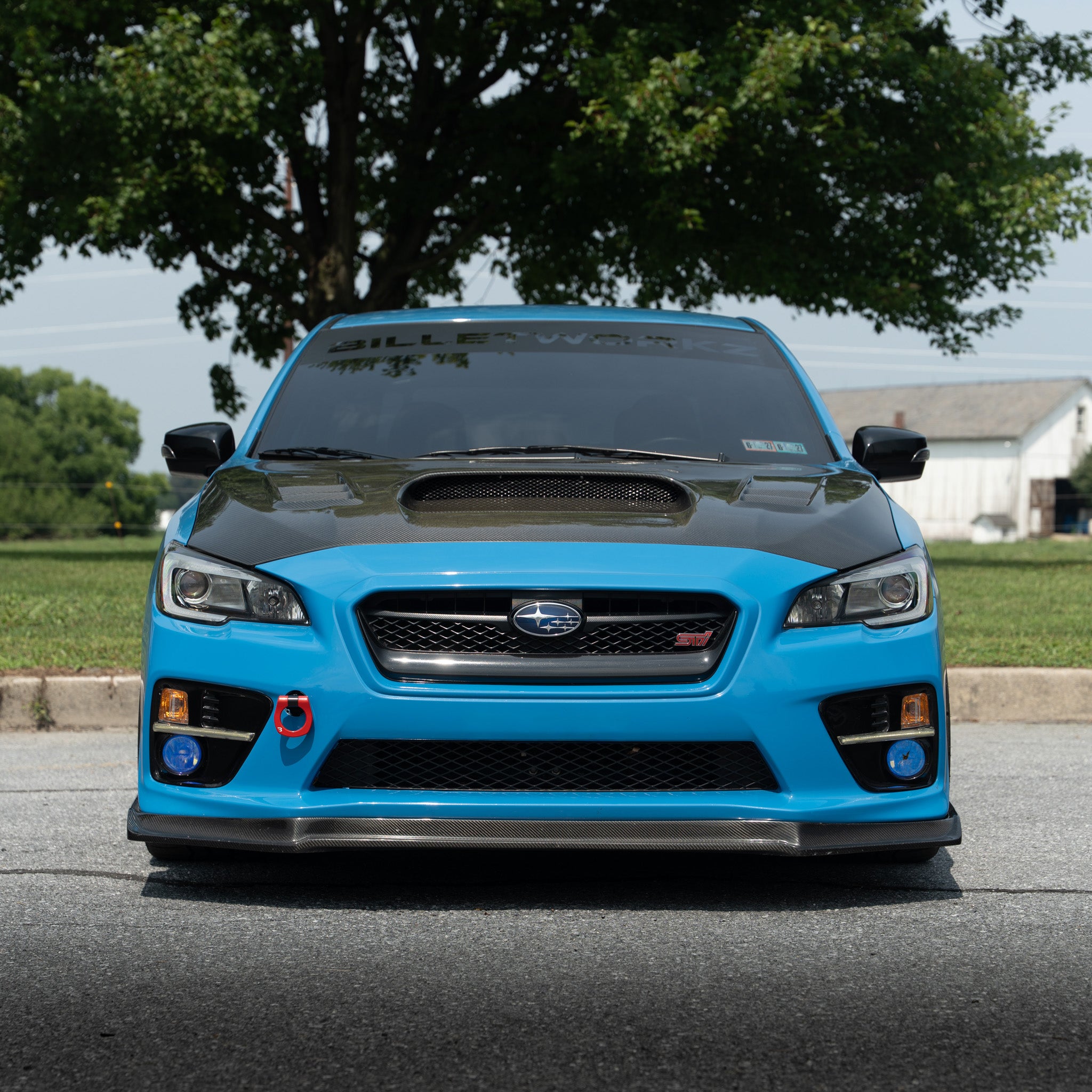 BilletWorkz Tow Hook Front Gloss Red Subaru WRX / STI 2015-2017 | BW-TOW-SUB-VA1-F-GRED