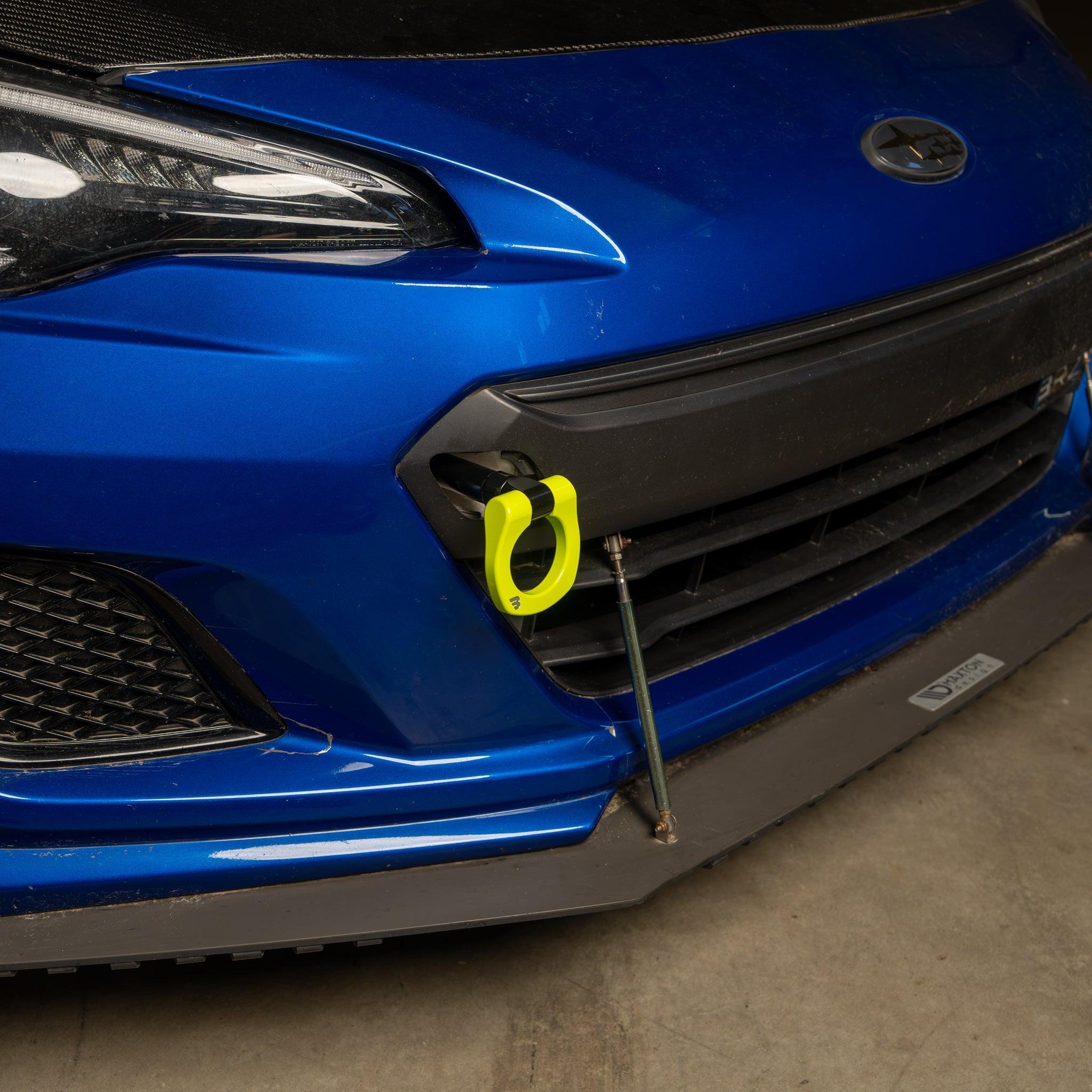BilletWorkz Tow Hook Front - Neon Yellow Subaru BRZ / Toyota GR86 2022-2026 | BW-TOW-SUB-BRZ2-F-NYEL