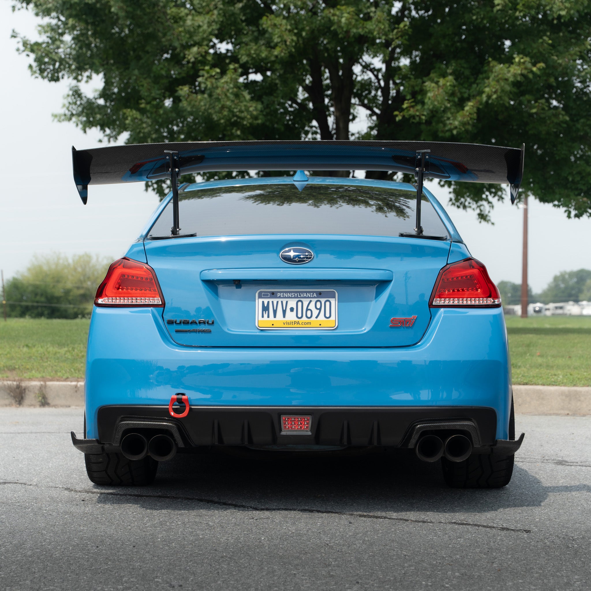 BilletWorkz Tow Hook Rear - Gloss Red Subaru WRX / STI 2015-2017 | BW-TOW-SUB-VA1-R-GRED