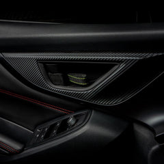 Billetworkz Alcantara Door Pull Strap Kit (Black/ Neon Yellow) Subaru WRX / BRZ / GR86 2022-2026