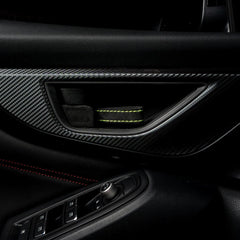 Billetworkz Alcantara Door Pull Strap Kit (Black/ Neon Yellow) Subaru WRX / BRZ / GR86 2022-2026