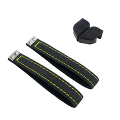 Billetworkz Alcantara Door Pull Strap Kit (Black/ Neon Yellow) Subaru WRX / BRZ / GR86 2022-2026