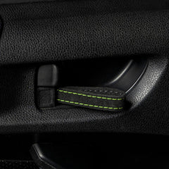 Billetworkz Alcantara Door Pull Strap Kit (Black/ Neon Yellow) Subaru WRX / STI / BRZ 2008-2021