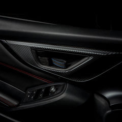 Billetworkz Alcantara Door Pull Strap Kit (Black/Blue) Subaru WRX / BRZ / GR86 2022-2026