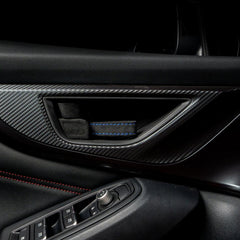 Billetworkz Alcantara Door Pull Strap Kit (Black/Blue) Subaru WRX / BRZ / GR86 2022-2026