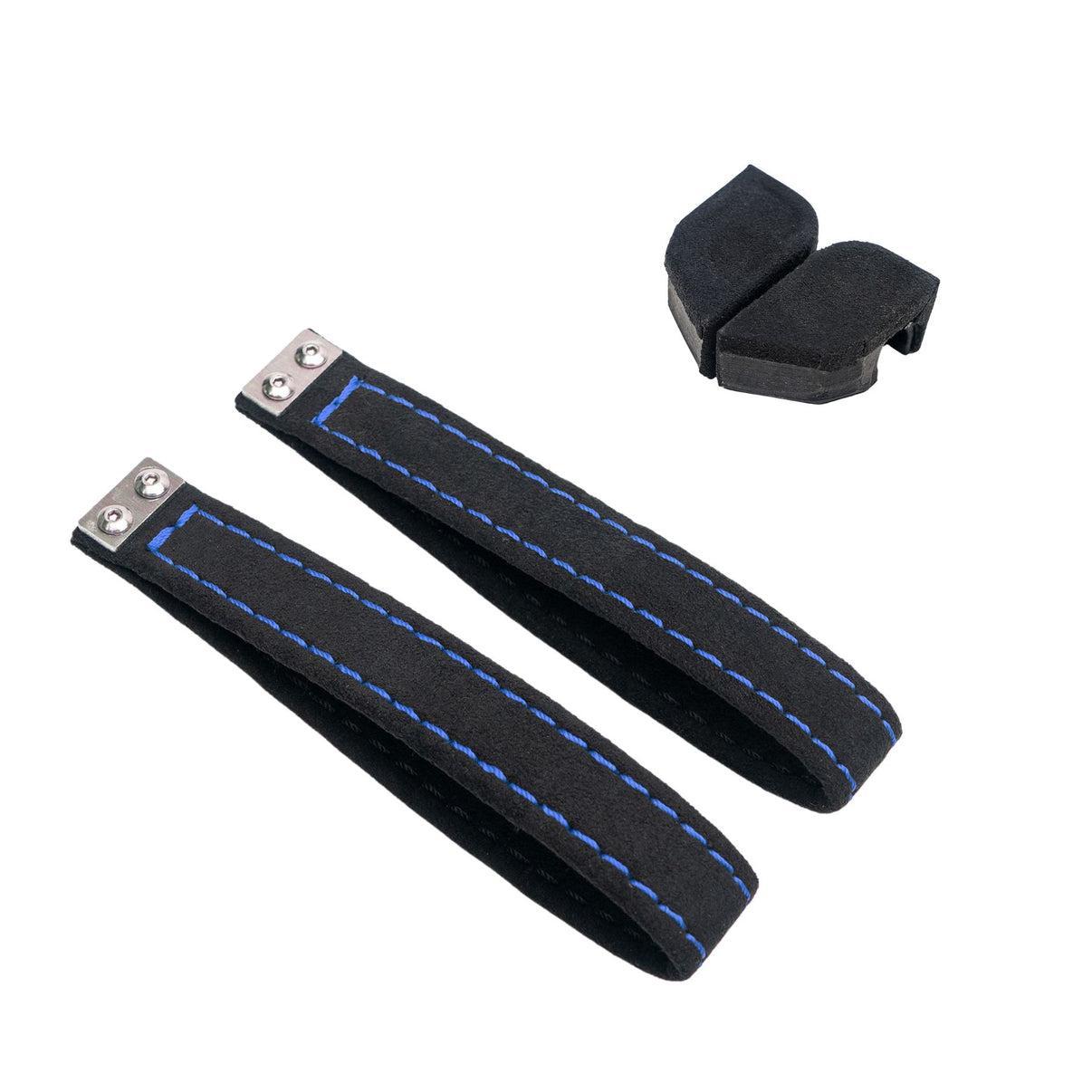 Billetworkz Alcantara Door Pull Strap Kit (Black/Blue) Subaru WRX / BRZ / GR86 2022-2026