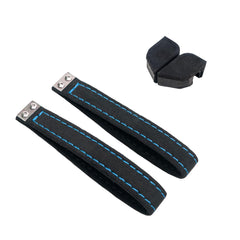 Billetworkz Alcantara Door Pull Strap Kit (Black/Hyper Blue) Subaru WRX / BRZ / GR86 2022-2026